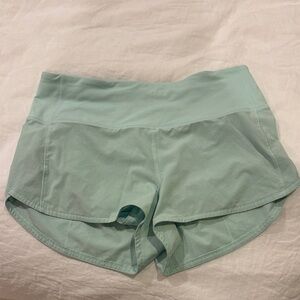 lululemon speed up short Mint Green Women’s Athletic Shorts high rise 2.5 size 8